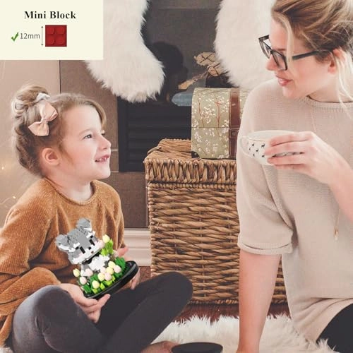 Artificial Flower Animal Building Set - Tulip Dog 446 pcs