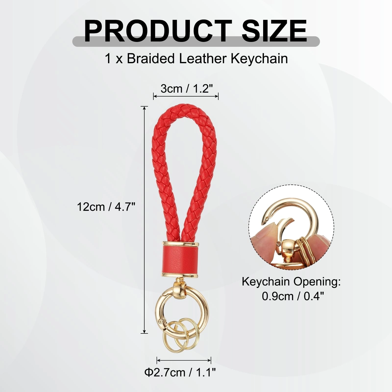 Braided Leather Keychain - Animal