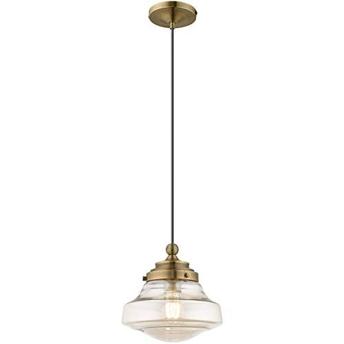 41223-01 - 11" One Light Mini Pendant Antique Brass