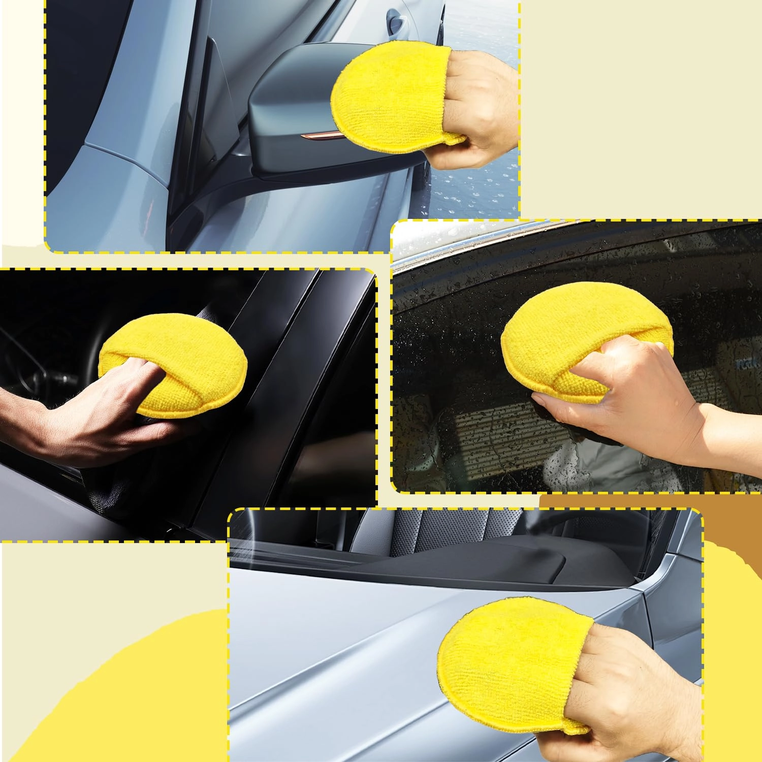 Microfiber Car Wax Applicator Pads