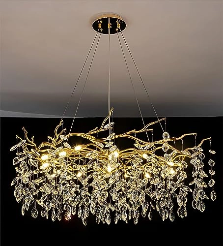 Tree Branch Crystal Chandelier - Gold 8 Lights