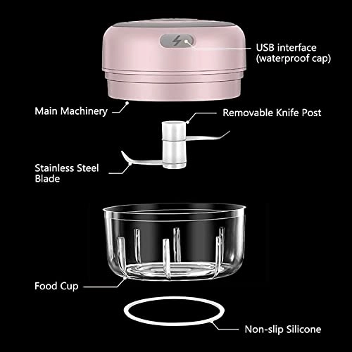 Grater Mini Electric Food Chopper - 200g 1200mAh lithium battery