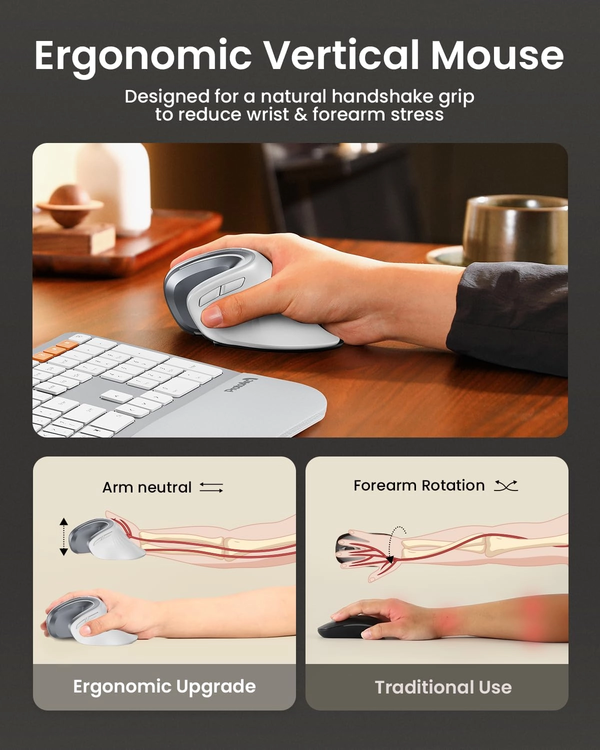 EM11 NL Ergonomic Vertical Mouse - Wireless