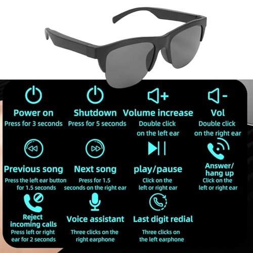 Smart Bluetooth Glasses - Bluetooth 5.4 Silver