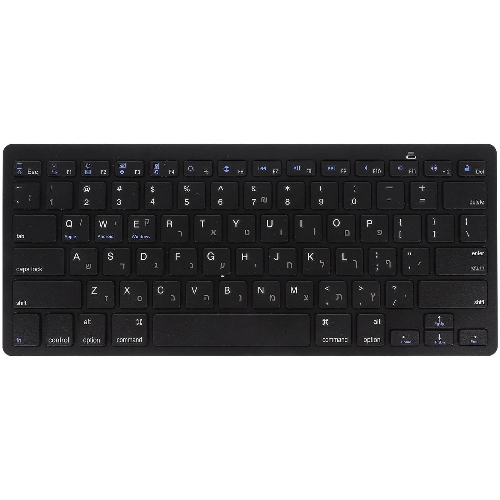 Milisten Hebrew Keyboard - English-Hebrew Wireless