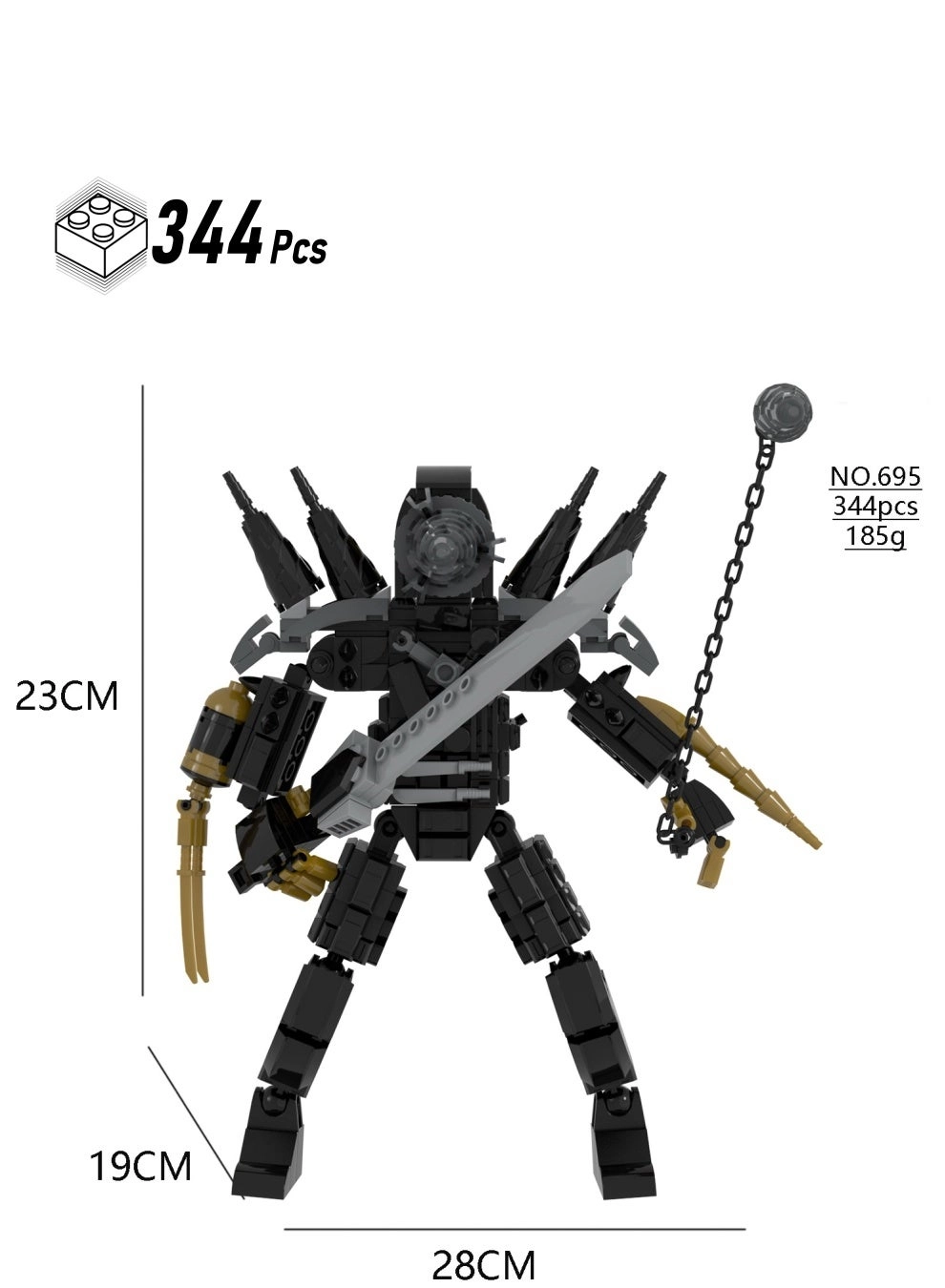 GE Skibidi Toilet Man Toy - Robots 344pcs