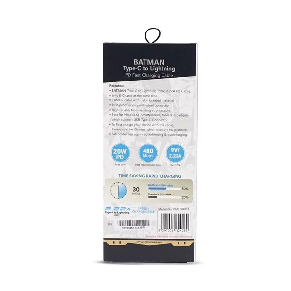 Lightning Cable Type-C to Lightning PD Fast Charging 1m