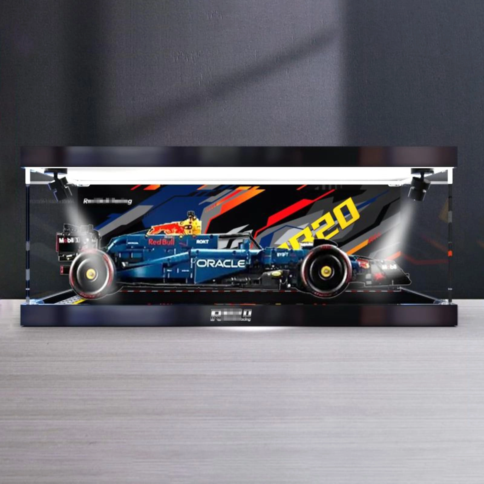 Shengor Figures Display Box - 70x30x20cm Background A+spotlights