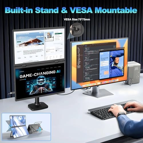 Dual Portable Monitor - 185KS1 15.6 Inches 1920 x 1080 Pixels