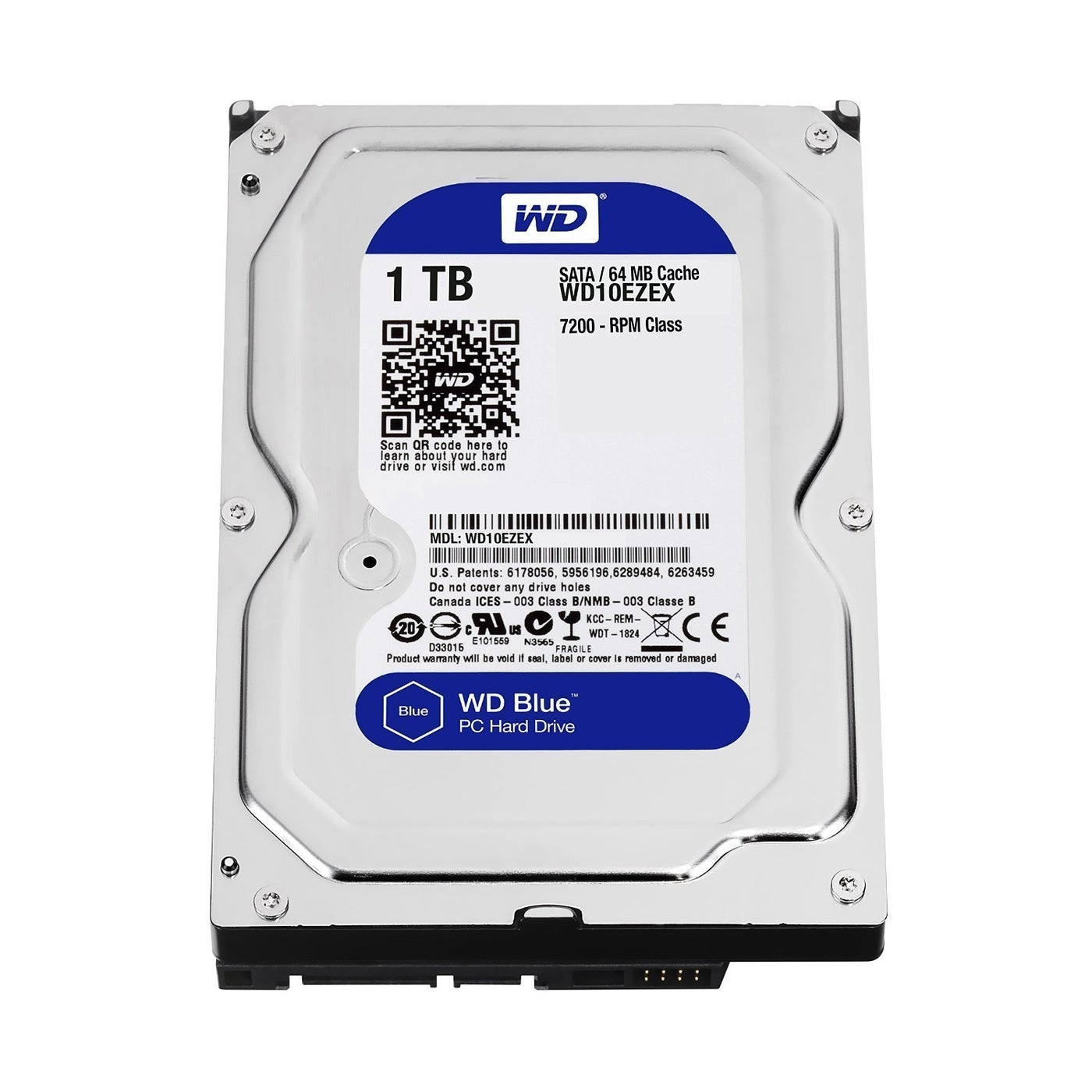 Western Digital BLUE 3.5" 7200rpm 64MB SATA 6Gb/s (WD10EZRZ) - 1TB