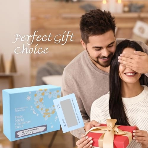 Date Ideas Scratch-Off Card Game - 40 Cards 10 Blank Cards Memory Album