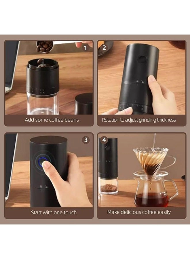 Conical Burr Coffee Grinder - Portable 38 Precision Grind Settings