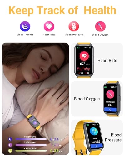 Fitness Tracker - 24/7 Heart Rate Blood Oxygen 5ATM Waterproof