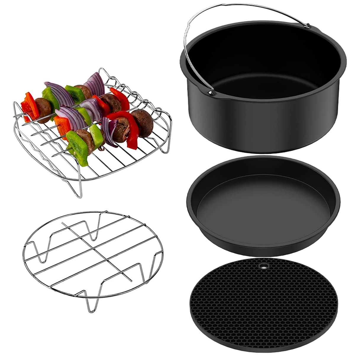 Air Fryer Accessories - Stainless steel silicone 6PCS