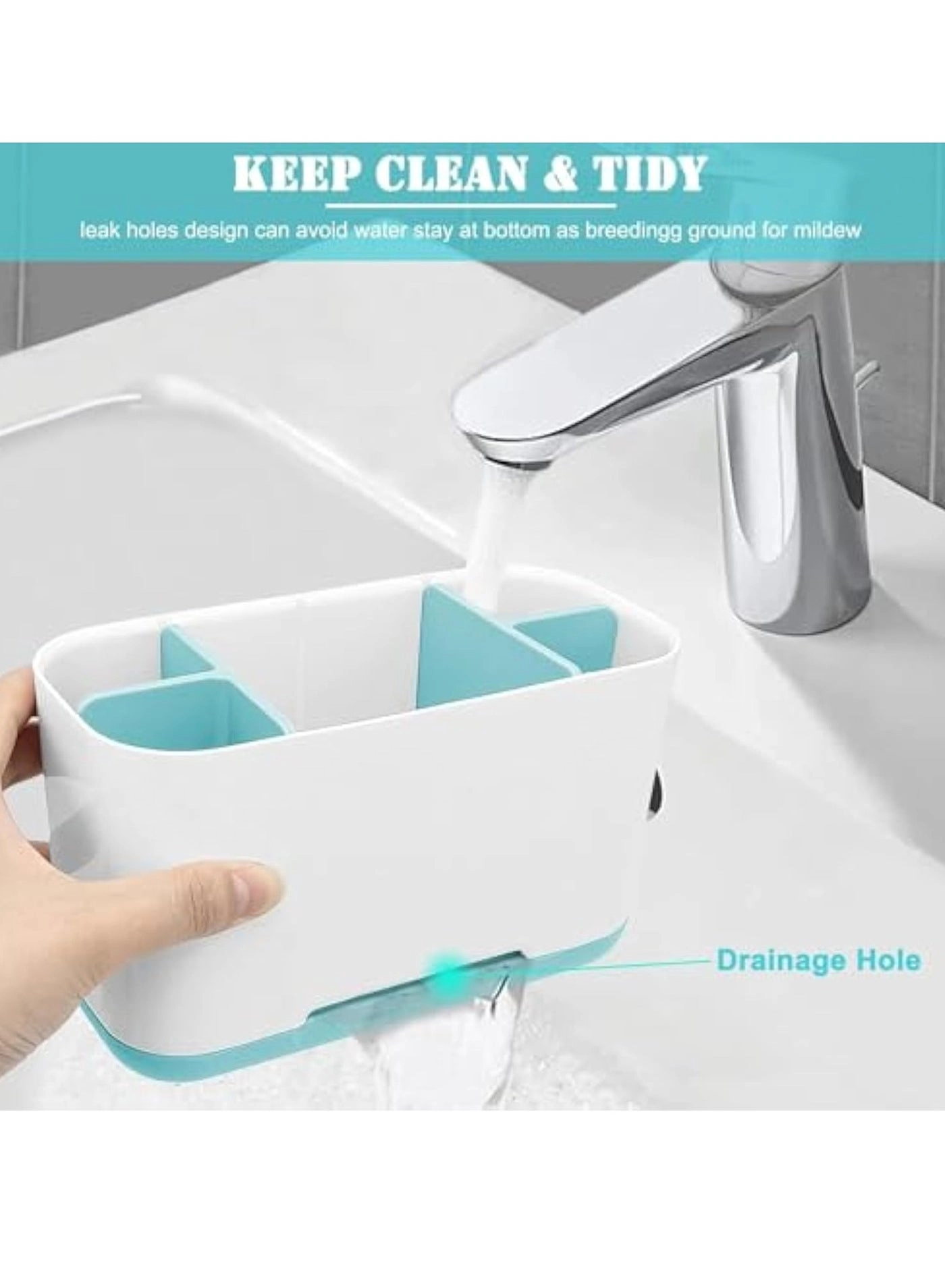 Toothbrush and Toothpaste Holder - Countertop 6 slots