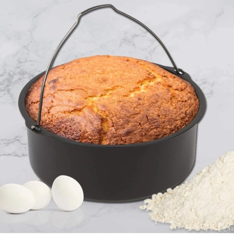 cake barrel + pizza pan - Metal 2 items