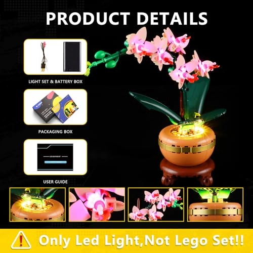 Light Kit for LEGO 10343 Mini Orchid - Plastic