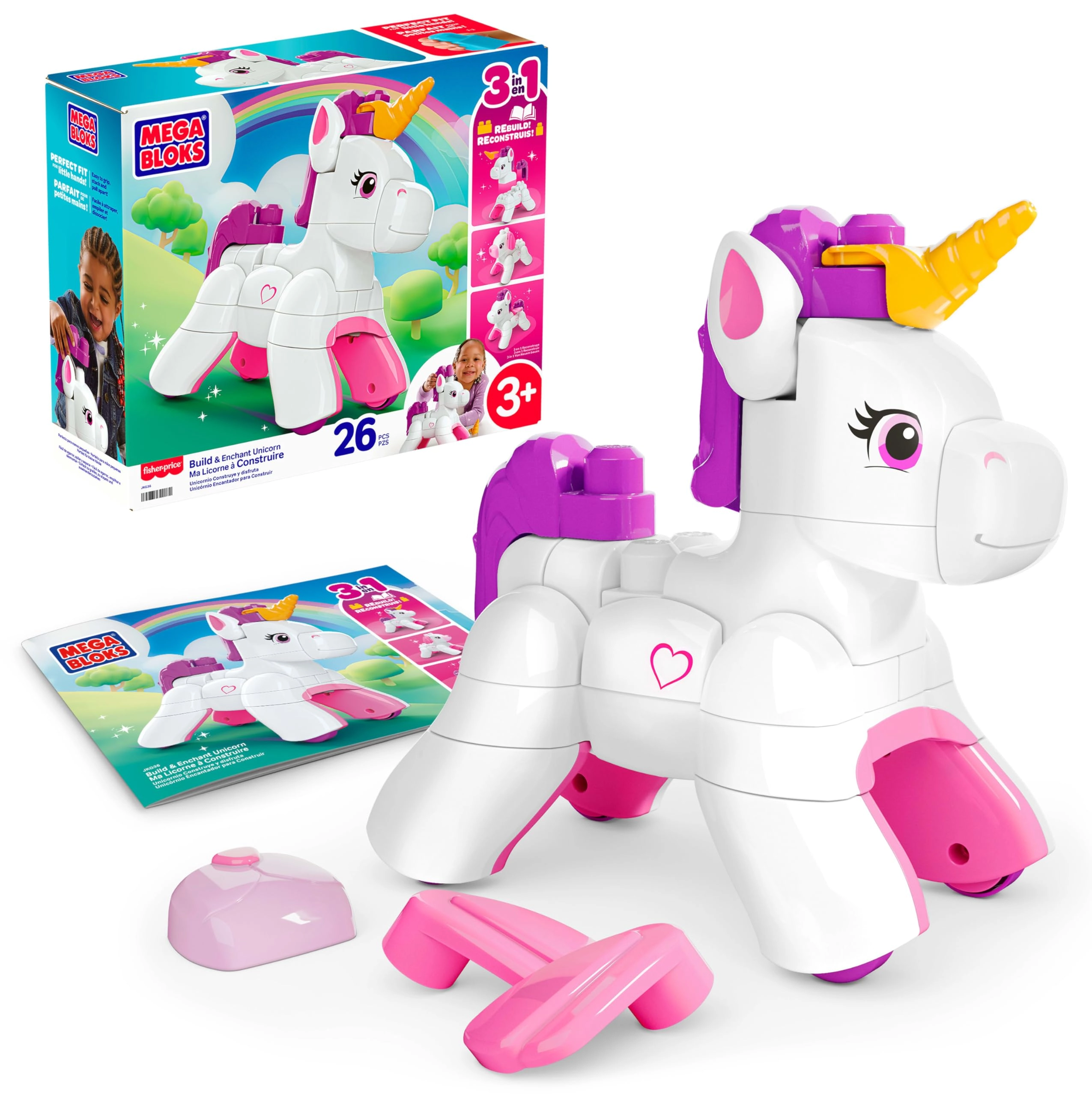 Mattel Build & Enchant Unicorn - MEGA 26 pcs