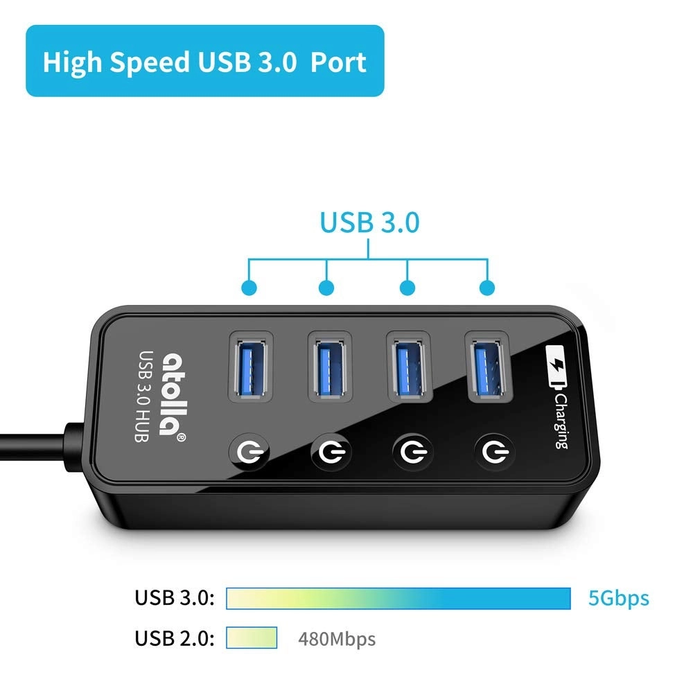 USB 3.0 Hub - 4-Port 5V/3A Adapter