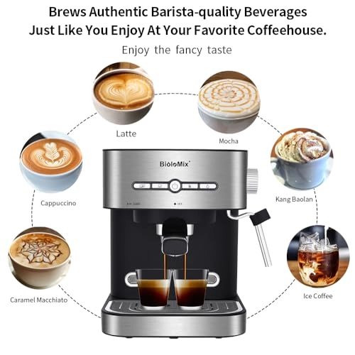 High Pressure Steam Semi-automatic Espresso - 11-15 cups Pump pressure