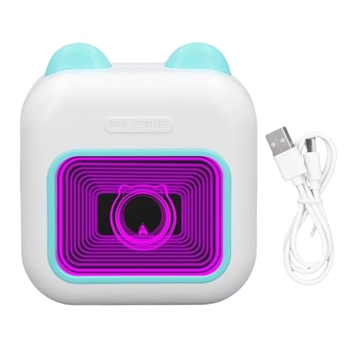 Miniature Photo Printer - 7 Color Breathing Light Thermal