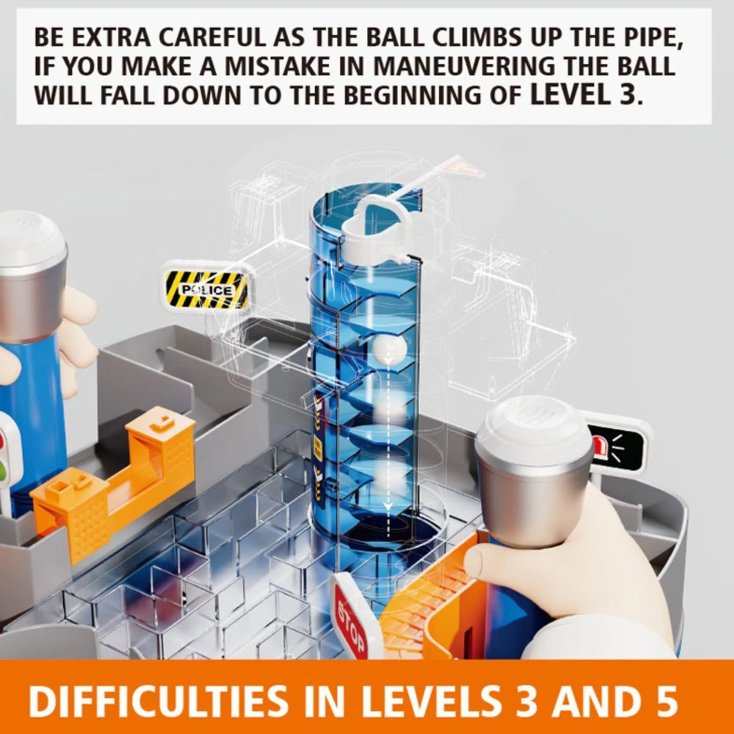 Police Maze Tower 3D Puzzle (46966191-MKD220A) - 16 pcs