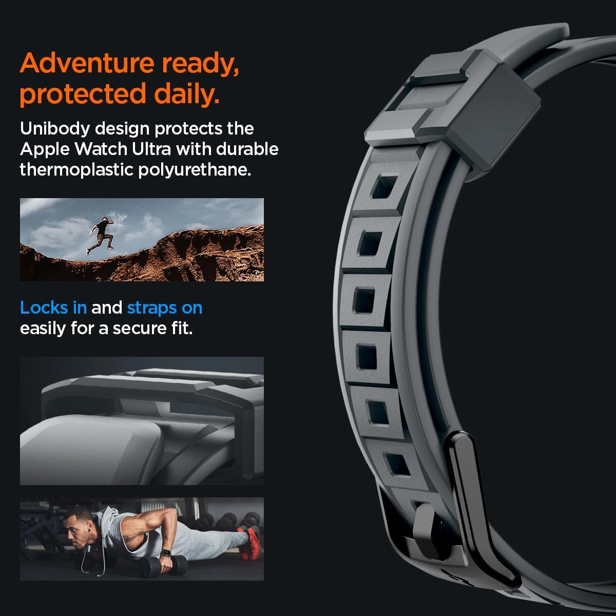 Rugged Armor Pro Case with Band for Apple Watch Ultra 2 / Apple Watch Ultra - 49mm