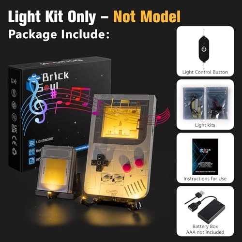 Sound & Light Kit for LEGO Gameboy Building Set 72046 - Plastic 5V