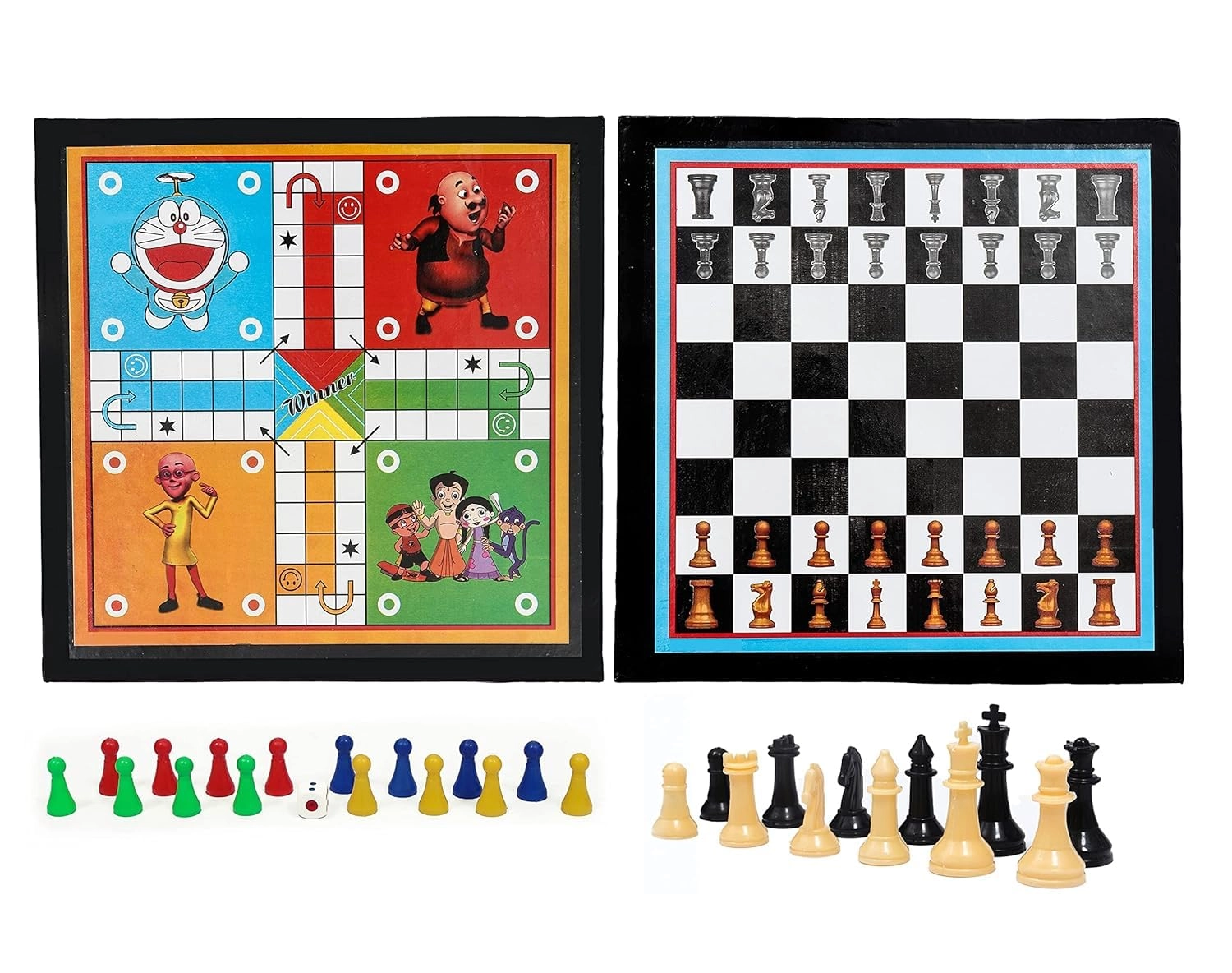 Kalindri Sports Chess & Ludo Board - 2 in 1 Reversible Foldable