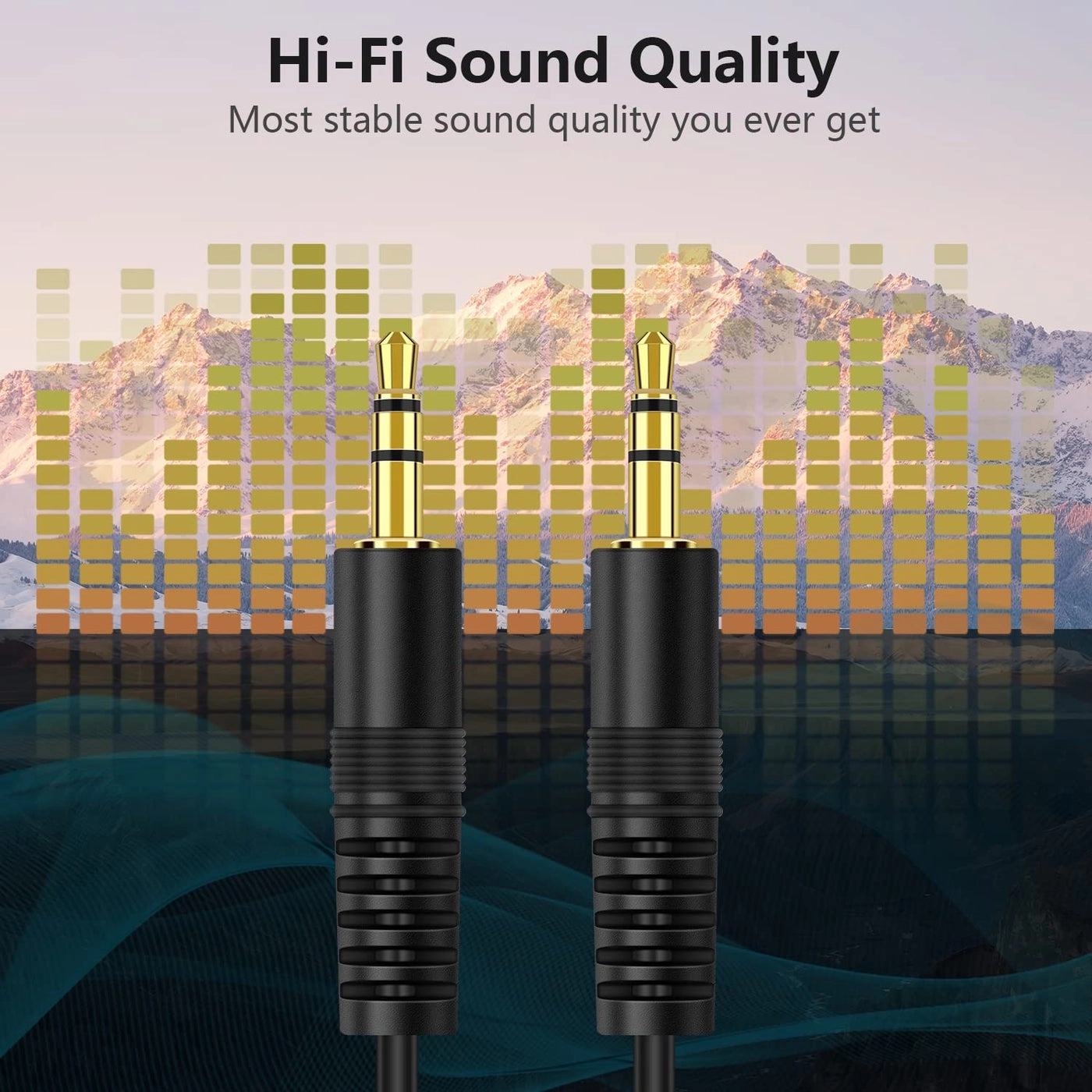 3.5mm Stereo Audio Plug to Plug Cable - 30 Feet