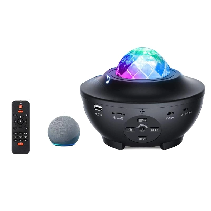 KLUOFCO Projecter Smart Wifi Projector Night Light - 10-Color Hortel