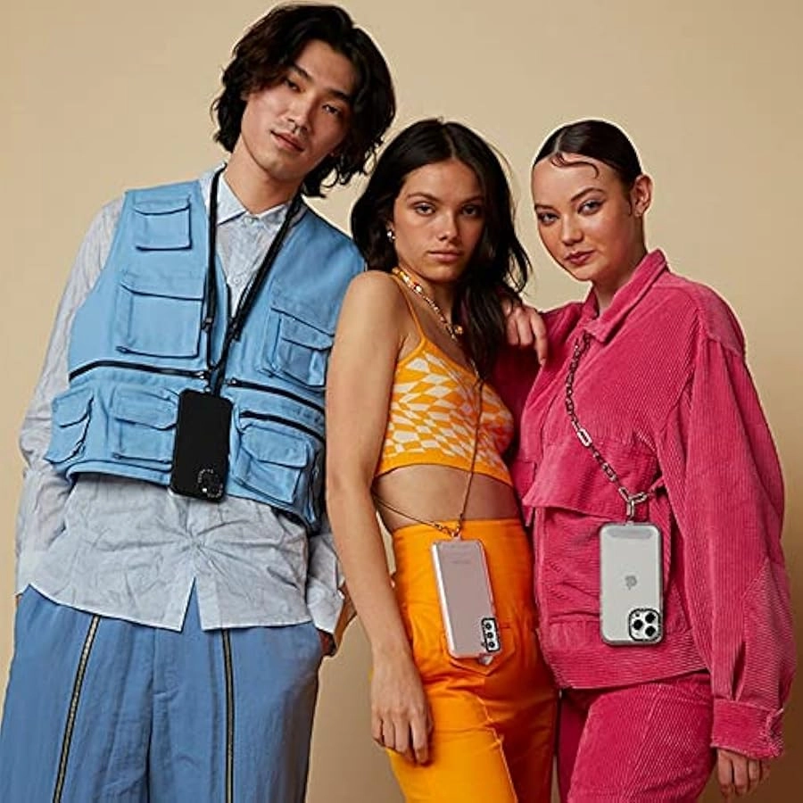 Rope Phone Strap - Adjustable Length: 130cm / 51 Rotating round carabiner