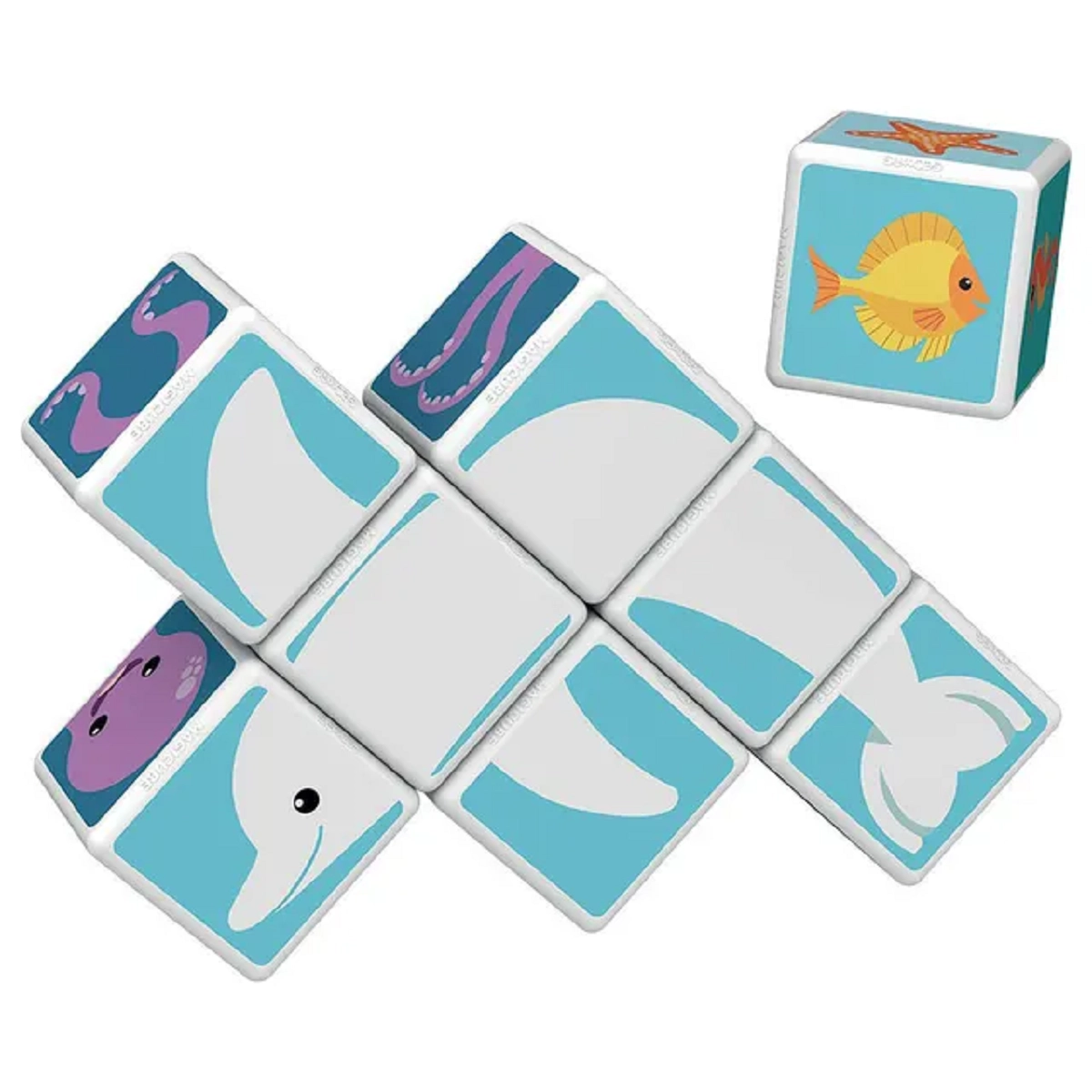 Magicube Printed Sea Animals And Cards - 1+ 11 pieces
