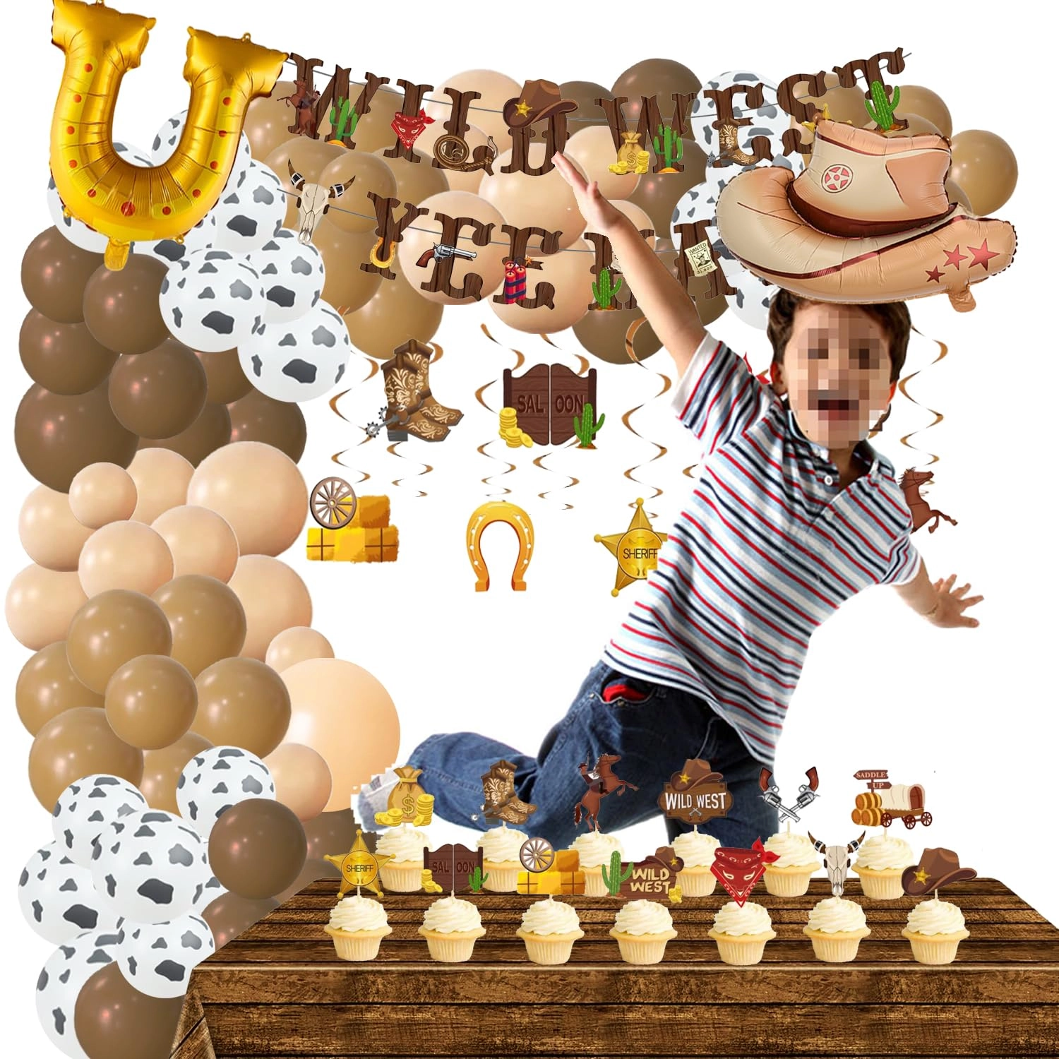 Cowboy Party Decorations - 1.0 count Anniversary, Baby Shower, Birthday