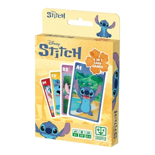 4-in-1 Stitch Card Game - Lilo & Stitch 7 Families