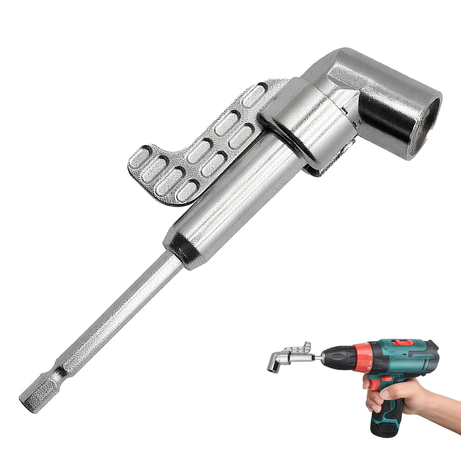 HONGLINSONG Right Angle Drill - 2 Pcs Silver