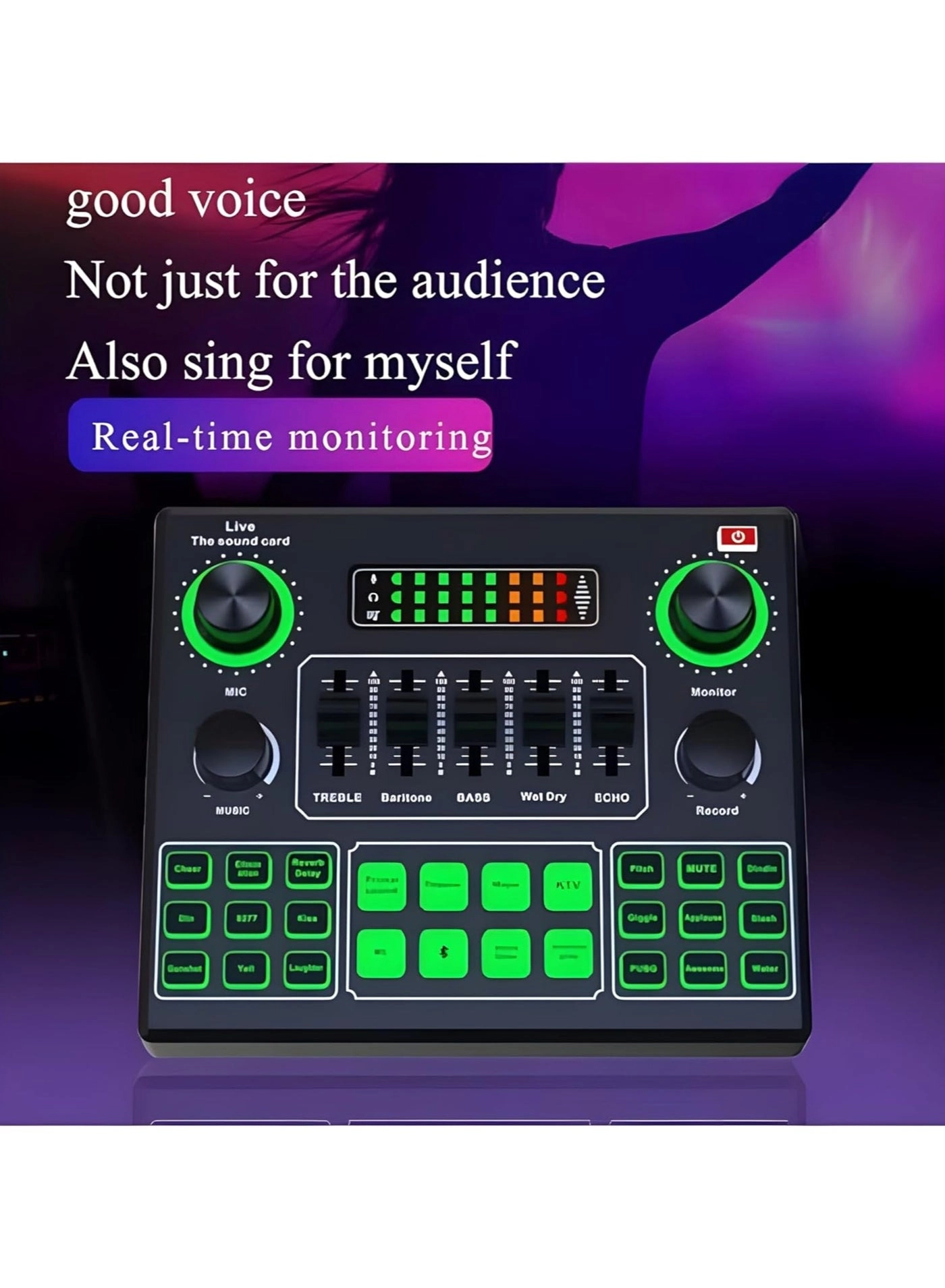 Mini Live Condenser Microphone - USB 3.5mm-Mini-Jack Microphone + V9 - USB+Wireless