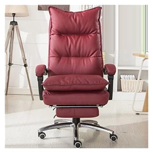 Desk Chair - PU Leather Brown High Back
