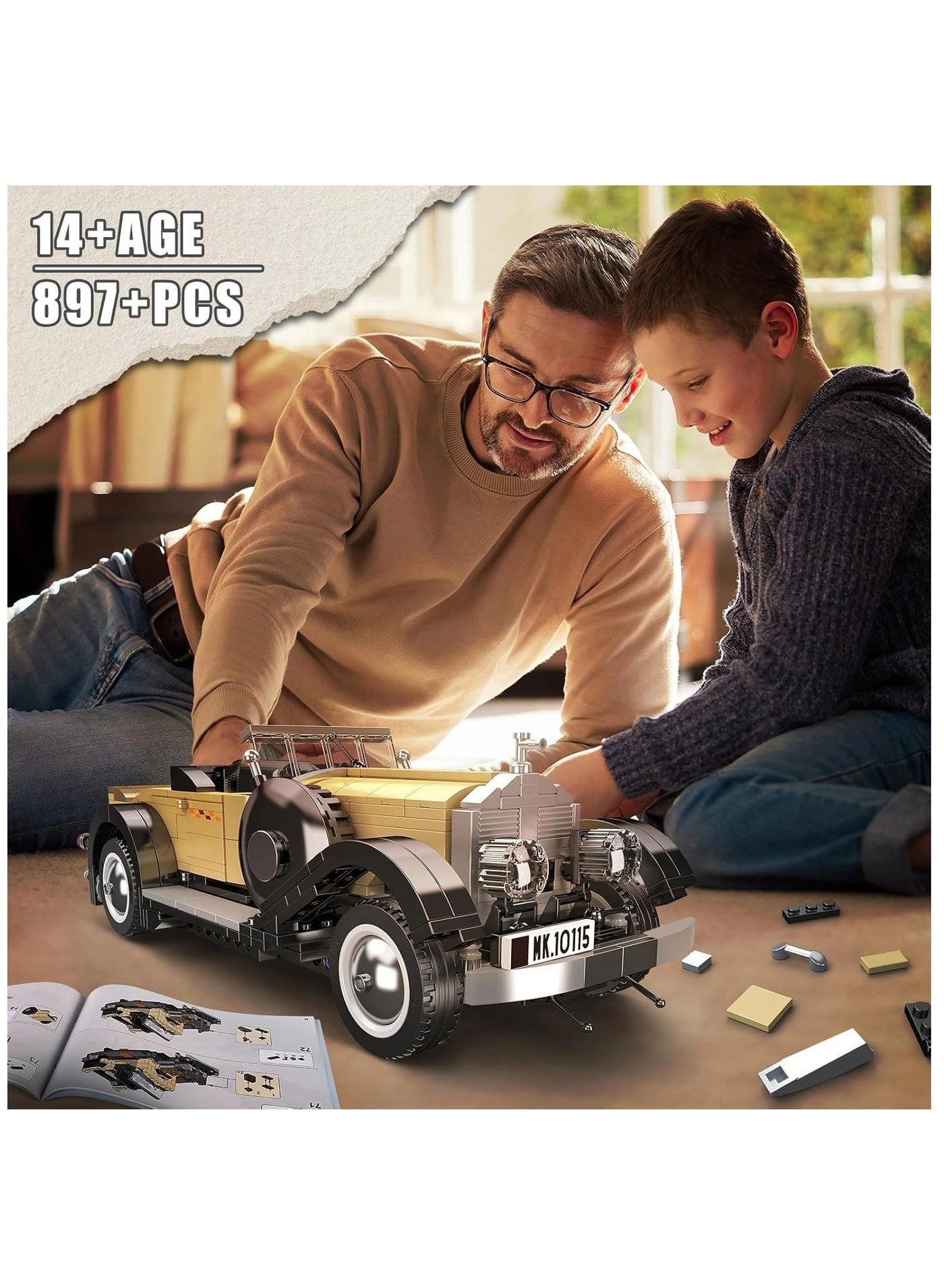 10115 Classic Vintage Car - 1:16 Scale 897 Pieces
