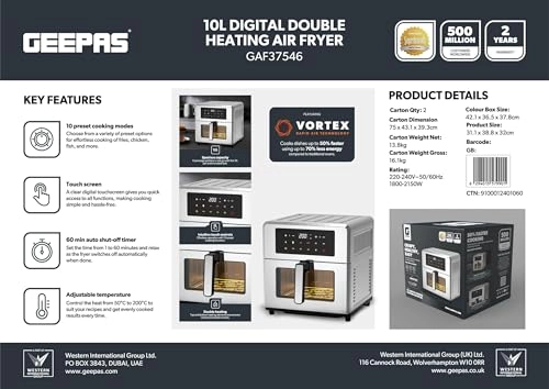 Digital Double Heating Air Fryer GAF37546