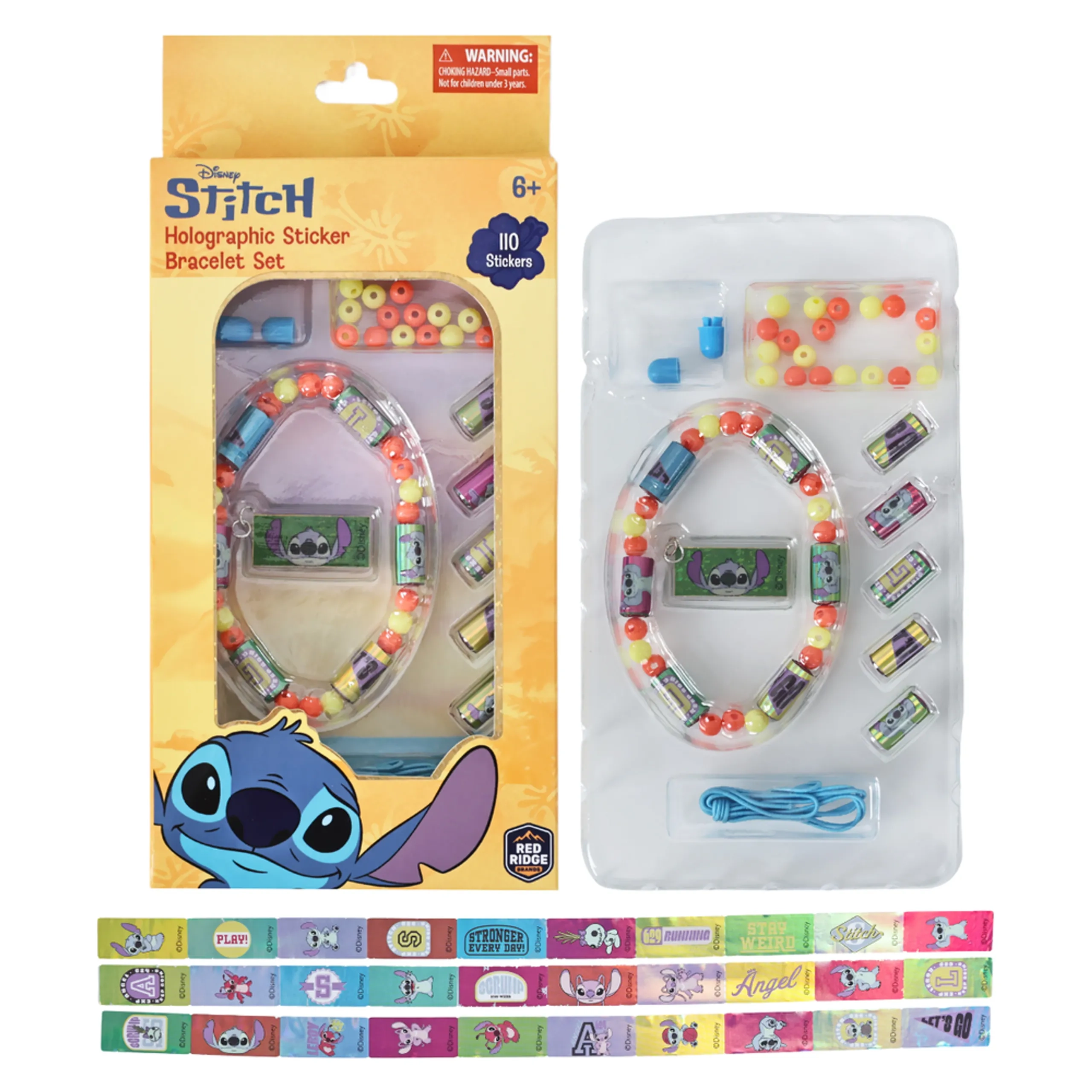 Stitch Sticker Book Holographic Bracelet Set 110 pcs