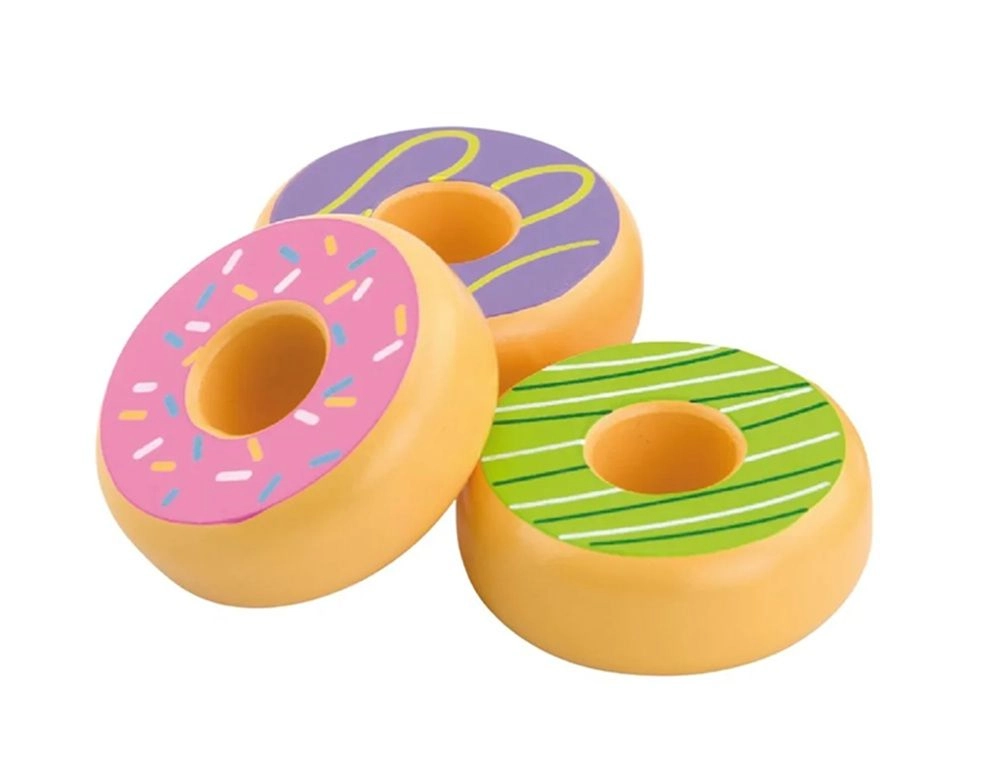 Wooden Donuts Play Set - 18 Months 6 pieces