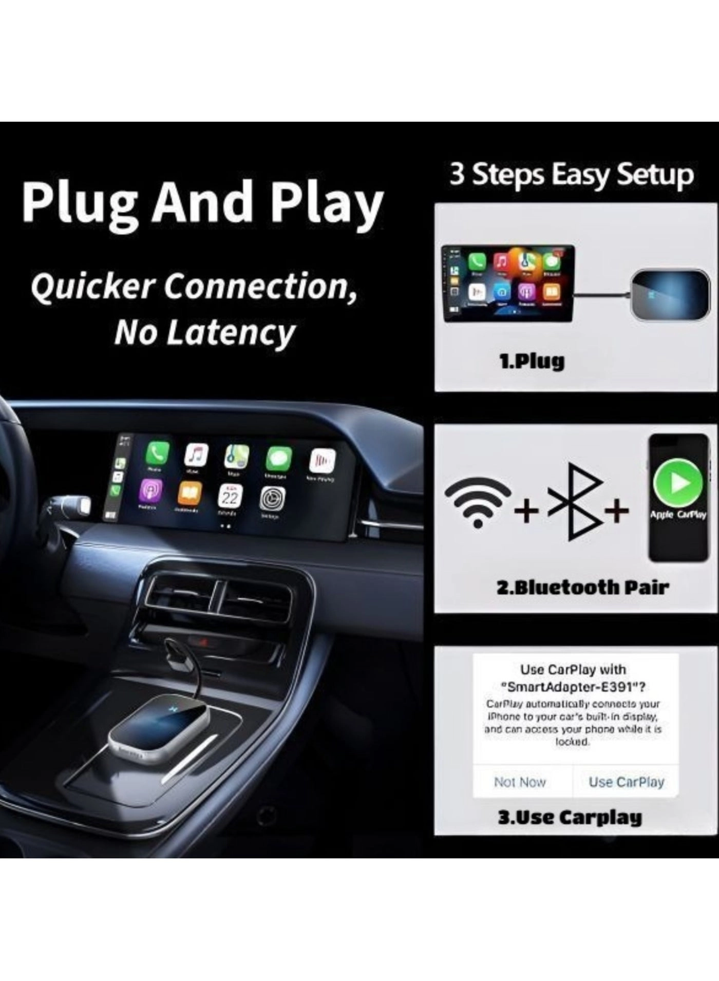 Wireless CarPlay Adapter - iPhone & Android