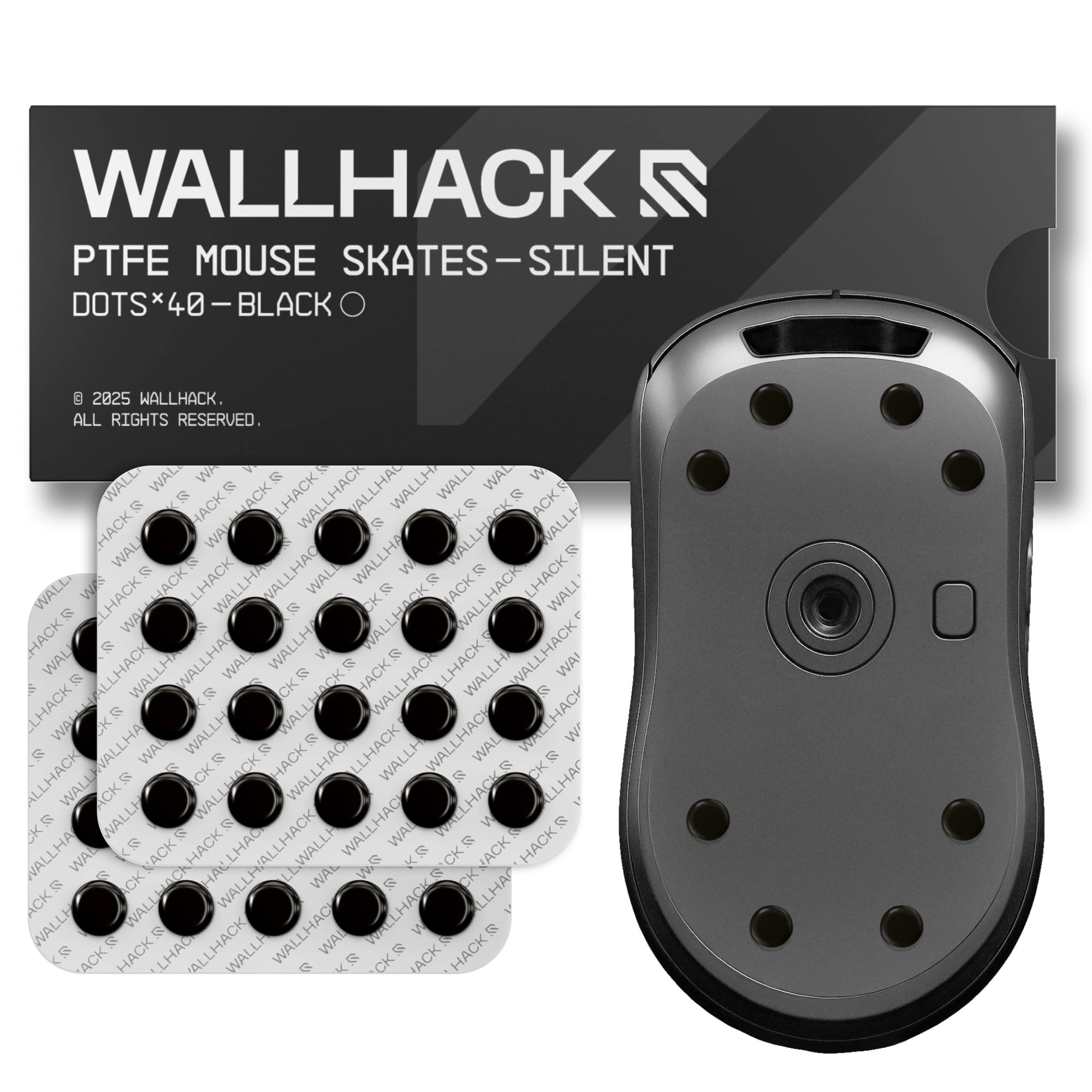 Wallhack Mouse Skates - PTFE UHMW-PE Silent