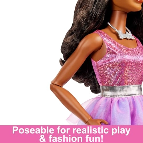 Barbie Fashionistas - 71 cm Iridescent Pink Dress Ages 3+