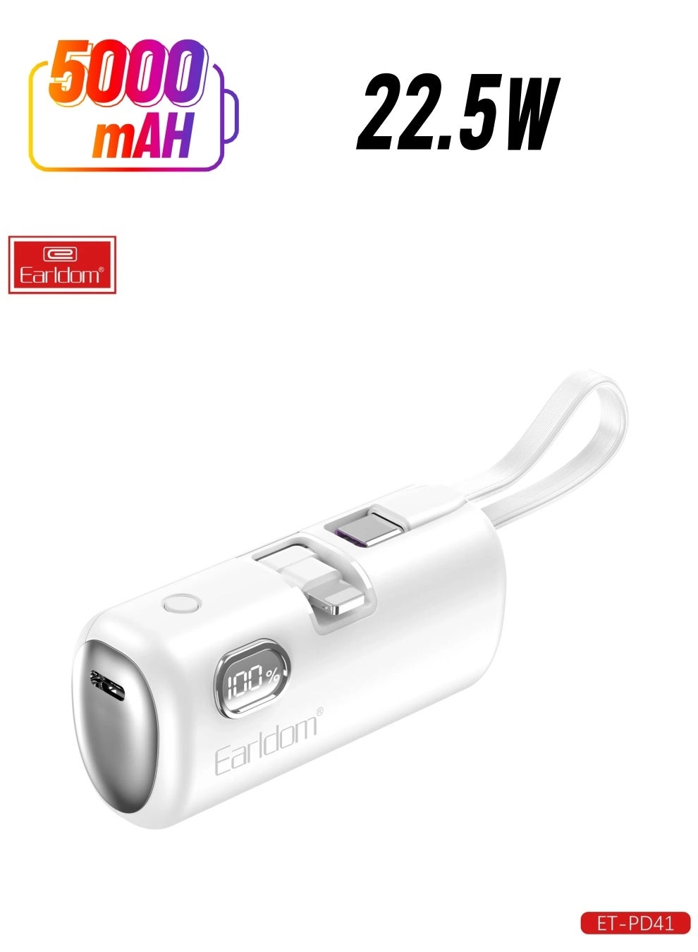 Pocket Power Bank - 5000 Watt-hour 2 Output Type-c