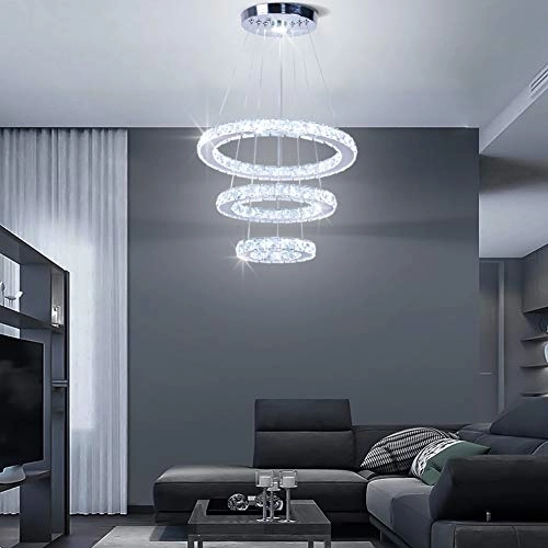 Crystal Ring Chandelier - Cool White (6000K-6500K)