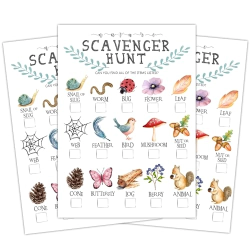 Beach Scavenger Hunt Cards - 15 years and up 30 Pcs