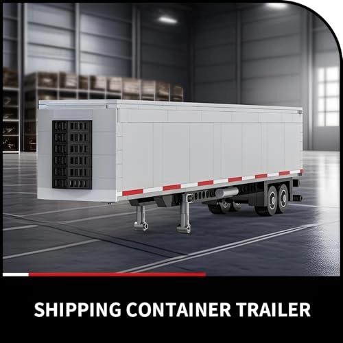 Technical Vehicle Series (660) - 304 Pieces Shipping Container Trailer Model