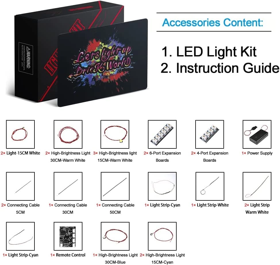 Light Kit for LEGO Vincent Van Gogh - The Starry Night 21333 - Acrylonitrile Butadiene Styrene (ABS)